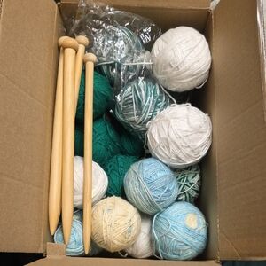 Bunch Of Yarn With Accessories
